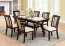 BRENT Dark Cherry/Ivory Dining Table - Star USA Furniture Inc