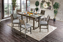 ANTON II Gray, Light Gray 7 Pc. Counter Ht. Table Set - Star USA Furniture Inc