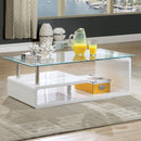 Torkel White/Chrome Coffee Table - Star USA Furniture Inc