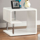 Ninove I White/Chrome End Table - Star USA Furniture Inc