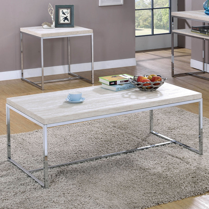 Olle Natural/Chrome Coffee Table