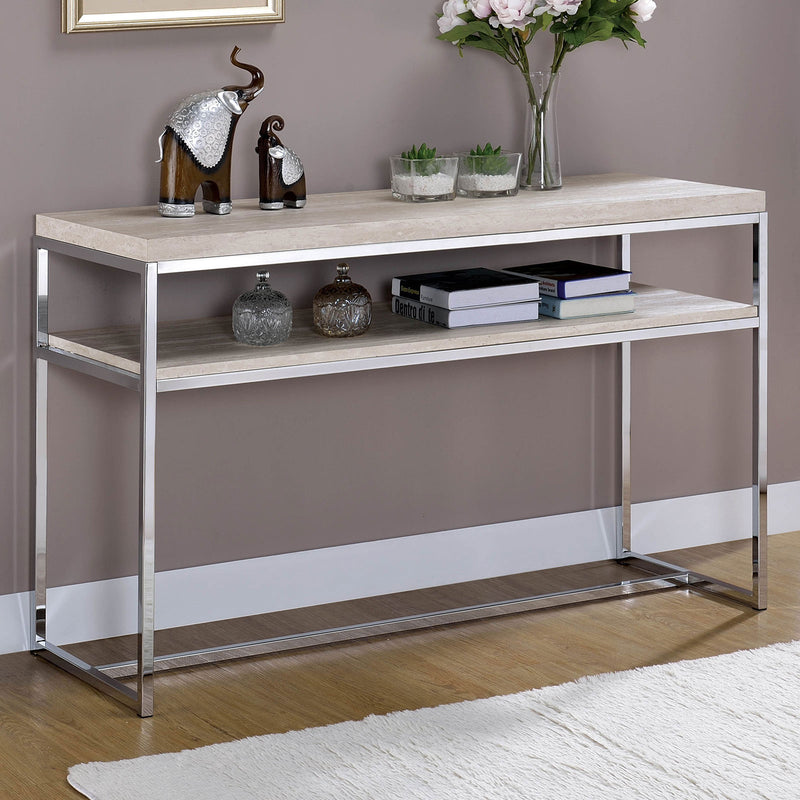 Olle Natural/Chrome Sofa Table