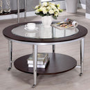 Azaria Espresso/Chrome Coffee Table - Star USA Furniture Inc