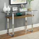Elpeth Chrome/Dark Oak Sofa Table - Star USA Furniture Inc