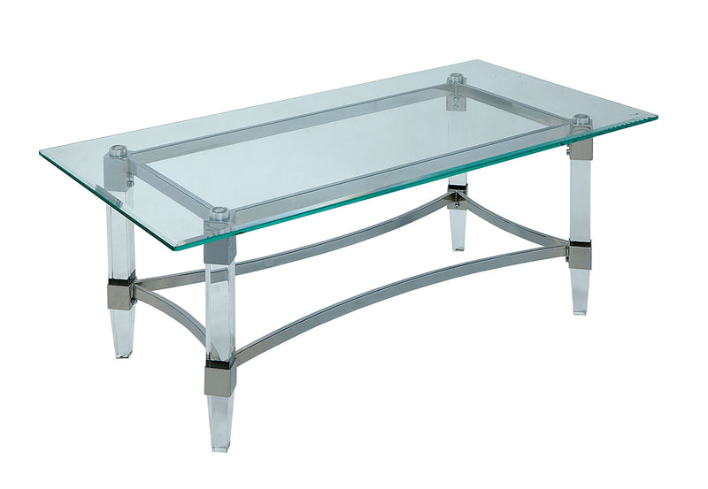 Beaumaris Clear/Chrome Coffee Table