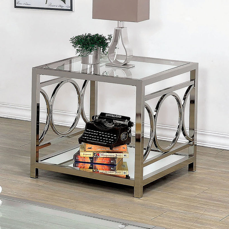 RYLEE Chrome End Table, Chrome - Star USA Furniture Inc