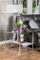 VENDI White/Chrome End Table - Star USA Furniture Inc