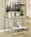 VENDI White/Chrome Sofa Table - Star USA Furniture Inc
