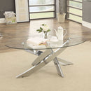 LAILA Chrome Coffee Table - Star USA Furniture Inc