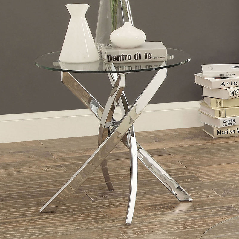 LAILA Chrome End Table - Star USA Furniture Inc