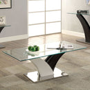 SLOANE White/Dark Gray/Chrome Coffee Table - Star USA Furniture Inc