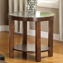 Crystal Cove II Dark Walnut Round End Table - Star USA Furniture Inc