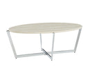 Madisyn White/Chrome Coffee Table - Star USA Furniture Inc
