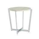 Madisyn White/Chrome End Table - Star USA Furniture Inc