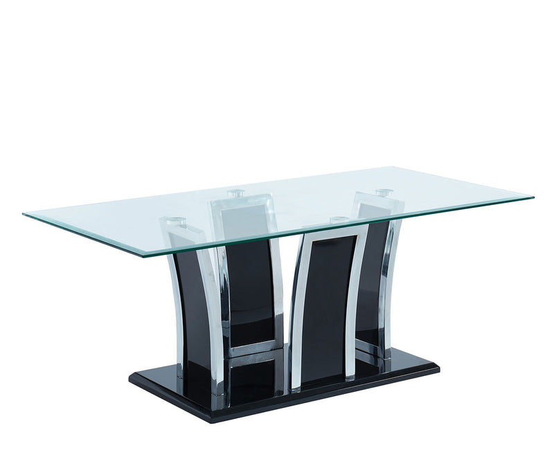 Staten Glossy Black/Chrome Coffee Table
