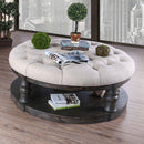 Mika Antique Gray Coffee Table w/ Cushion Top - Star USA Furniture Inc