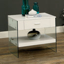 Raya White End Table, White - Star USA Furniture Inc