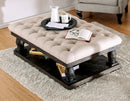 KEIRA Weathered Walnut Coffee Table w/ Cushion Top - Star USA Furniture Inc