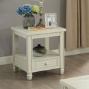 Suzette Antique White End Table, Antique White - Star USA Furniture Inc