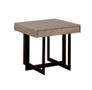 Sawyer Gray Wash/Sand Black End Table - Star USA Furniture Inc