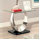 ORLA II Satin Plated/Black End Table - Star USA Furniture Inc