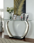 ROXO Satin Plated/Black Sofa Table - Star USA Furniture Inc