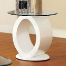 LODIA III White End Table, White - Star USA Furniture Inc