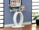 LODIA III White Sofa Table, White - Star USA Furniture Inc