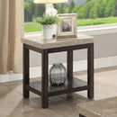 Calgary Dark Walnut/Ivory End Table - Star USA Furniture Inc