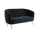 Dionne Black Love Seat, Black - Star USA Furniture Inc