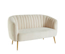Dionne Ivory Love Seat, Ivory - Star USA Furniture Inc