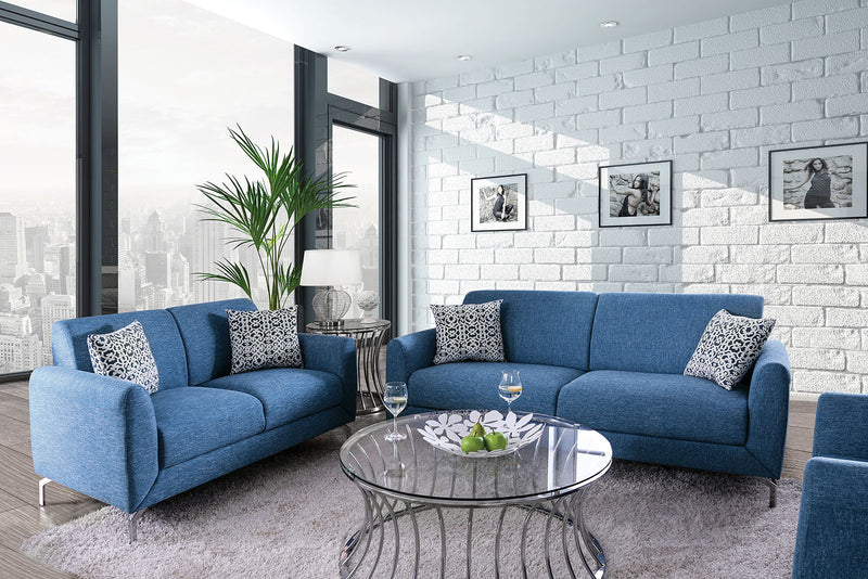 Lauritz Blue Sofa + Love Seat