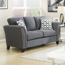 CAMPBELL Gray Love Seat, Gray - Star USA Furniture Inc