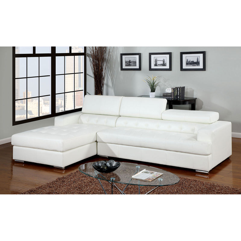 Floria Off-White Sectional + Speaker Console