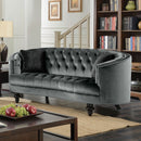 Manuela Dark Gray Love Seat, Gray - Star USA Furniture Inc