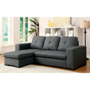 DENTON Gray Sectional, Gray - Star USA Furniture Inc
