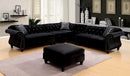 JOLANDA II Black Sectional + 2 Chairs, Black - Star USA Furniture Inc