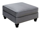 JOLANDA II Gray Ottoman, Gray - Star USA Furniture Inc