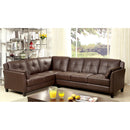 PEEVER Brown Sectional, Brown (K/D) - Star USA Furniture Inc