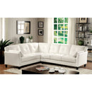 PEEVER White Sectional, White (K/D) - Star USA Furniture Inc