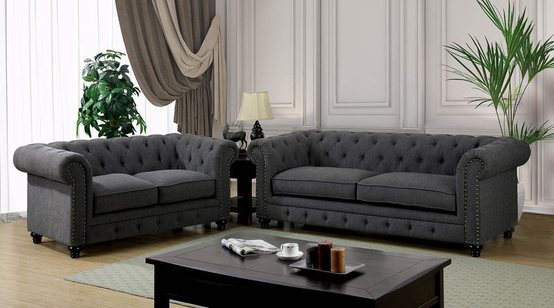 STANFORD Gray Sofa + Love Seat