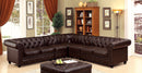 Stanford II Brown Sectional w/ 2 Chairs, Brown - Star USA Furniture Inc