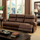 KELLIE Brown Sofa w/ 2 Recliners - Star USA Furniture Inc