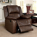 KRIS Brown Recliner - Star USA Furniture Inc