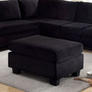 LOMMA Black Ottoman - Star USA Furniture Inc