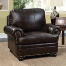 REINHARDT Dark Brown Chair, Dark Brown - Star USA Furniture Inc