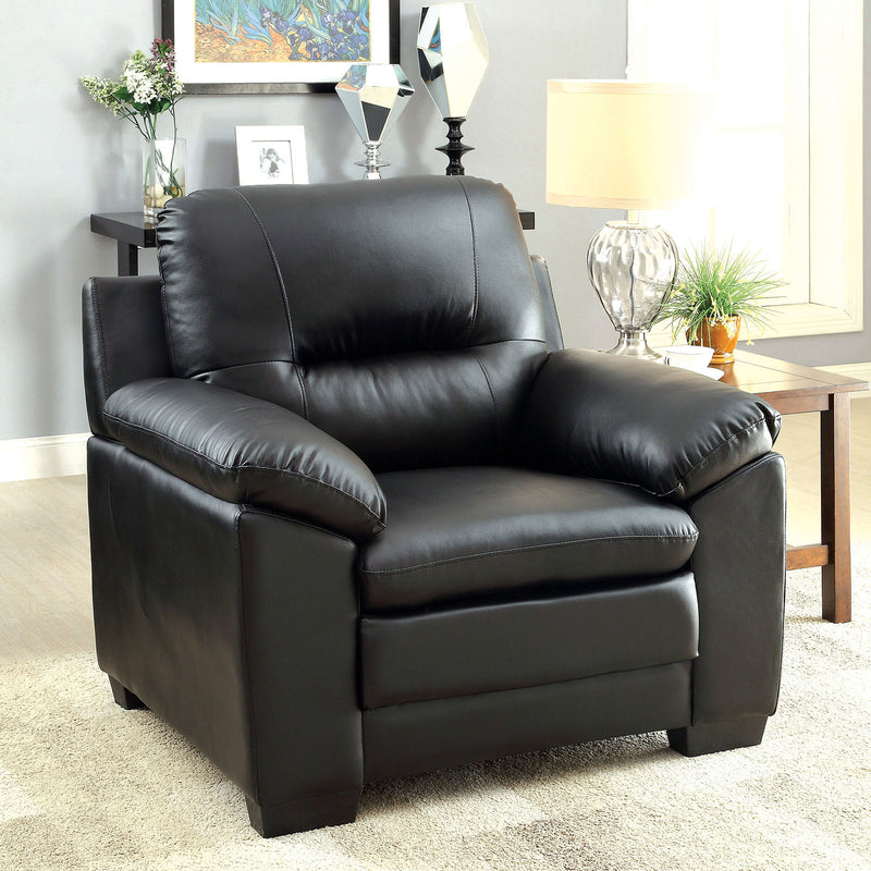 PARMA Black Single Chair, Black - Star USA Furniture Inc