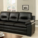 PARMA Black Sofa, Black Pu - Star USA Furniture Inc