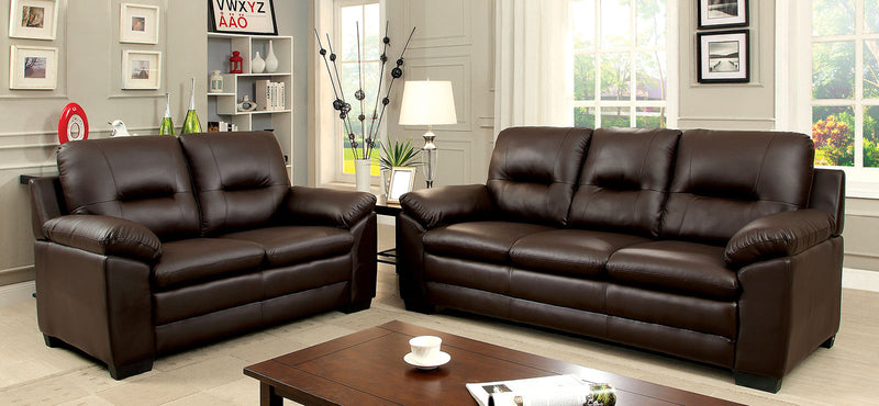 PARMA Brown Sofa + Love Seat - Star USA Furniture Inc