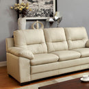 PARMA Warm Gray Sofa, Ivory Pu - Star USA Furniture Inc